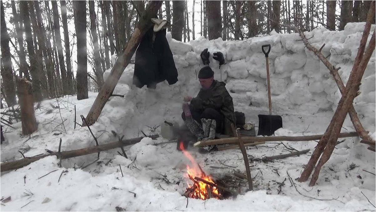 Комфортный зимний ночлег на природе без палатки